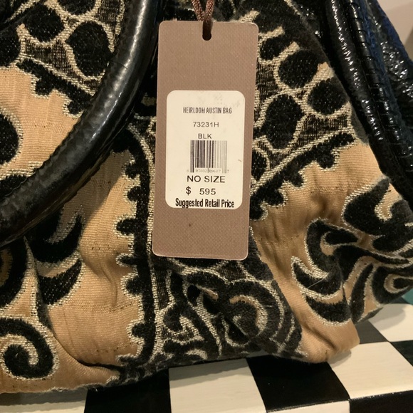 ISABELLA FIORE Heirloom Austin Handbag Purse Carpet Bag - Picture 6 of 7